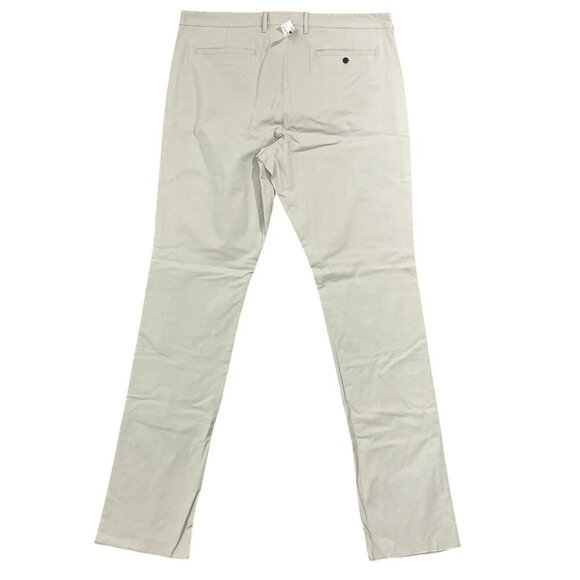 NWOT Lands' End Men's 42 Soft Putty Slim Fit Straight Chino Pants* Raw hem* - Picture 3 of 8